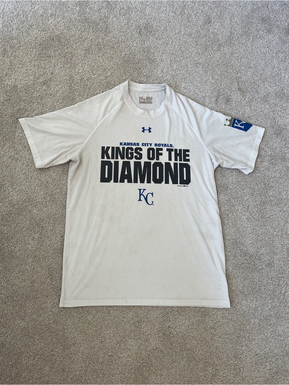 Under Armour White Kansas City Royals "Kings of the Diamond" Short Sleeve Tee